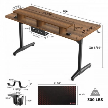 Стол для компьютера Eureka  ERK-I60P-WN
