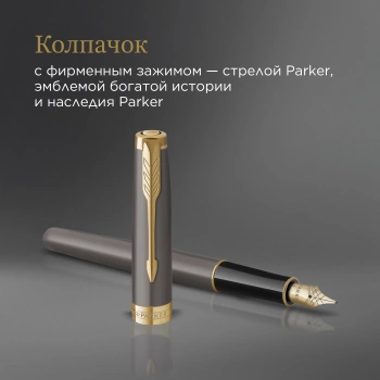 Ручка перьев. Parker Sonnet Grey Core GT