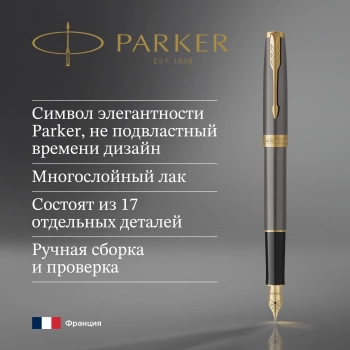 Ручка перьев. Parker Sonnet Grey Core GT