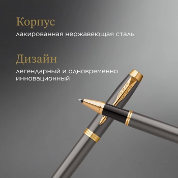 Ручка роллер Parker IM Premium Grey Core GT