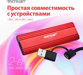 Накопитель SSD Patriot USB-C 1TB PTPL1TBPEC Lite