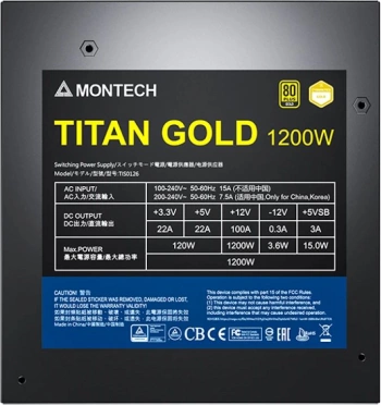 Блок питания Montech ATX 1200W TITAN GOLD Gen.5