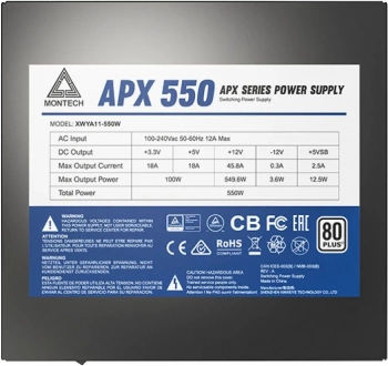 Блок питания Montech ATX 550W APX 550