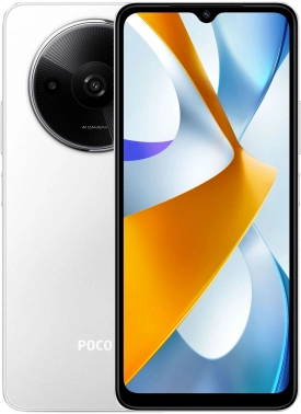 Смартфон Xiaomi Poco C61 64Gb 3Gb белый моноблок 3G 4G 2Sim 6.71