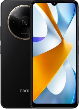 Смартфон Xiaomi Poco C61 128Gb 4Gb черный моноблок 3G 4G 2Sim 6.71
