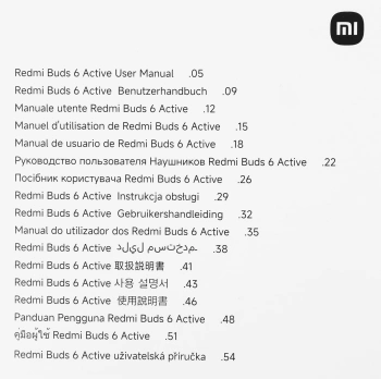 Гарнитура вкладыши Xiaomi Redmi Buds 6 Active M2344E1