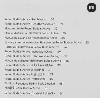 Гарнитура вкладыши Xiaomi Buds 6 Active M2344E1