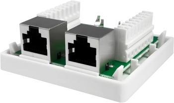 Розетка Suprlan 10-0308-1 наклад.RJ45 2 кат.5E FTP бел.