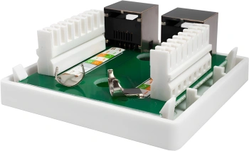 Розетка Suprlan 10-0308-1 наклад.RJ45 2 кат.5E FTP бел.