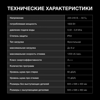 Стиральная машина Hyundai WME8215