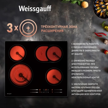 Варочная поверхность Weissgauff HV 643 BSG