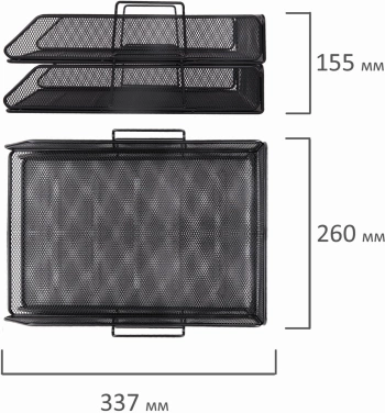 Настольный набор Brauberg (7 предметов) металл черный