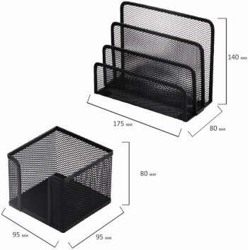 Настольный набор Brauberg (7 предметов) металл черный