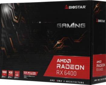 Видеокарта Biostar PCI-E 4.0 VA6406RA46 AMD Radeon RX 6400 4Gb 64bit GDDR6 1923/16000 HDMIx1 DPx1 HDCP Ret