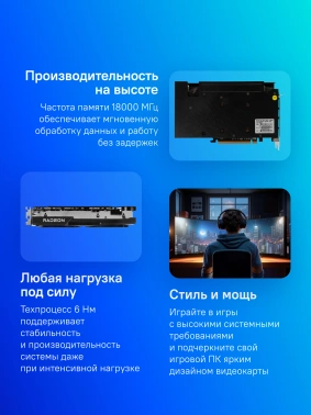 Видеокарта Biostar PCI-E 4.0 VA76S6RM81  RX7600 OC