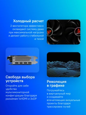 Видеокарта Biostar PCI-E 4.0 VA76S6RM81  RX7600 OC