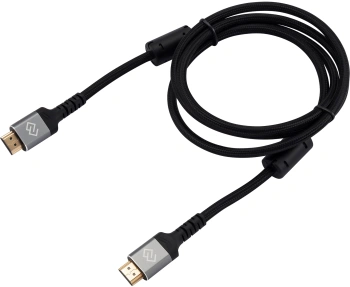 Кабель аудио-видео Digma HDMI (m)/HDMI (m) 1.5м. феррит.кольца позолоч.конт. черный (D-HDMI-2FF-V2.1-1.5M)