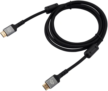 Кабель аудио-видео Digma HDMI (m)/HDMI (m) 2м. феррит.кольца позолоч.конт. черный (D-HDMI-2FF-V2.1-2M)