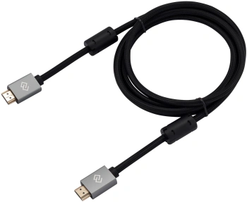 Кабель аудио-видео Digma HDMI (m)/HDMI (m) 2м. феррит.кольца позолоч.конт. черный (D-HDMI-2FF-V2.0-2M)