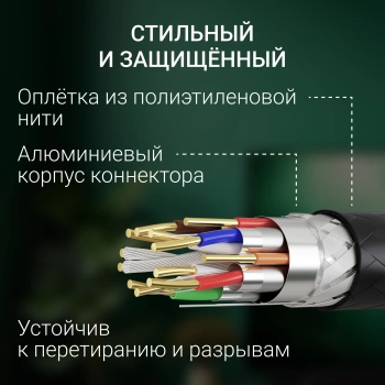 Кабель аудио-видео Digma HDMI (m)/HDMI (m) 3м. феррит.кольца позолоч.конт. черный (D-HDMI-2FF-V2.0-3M)