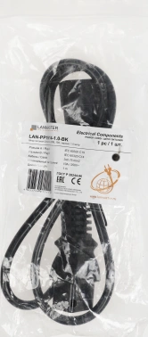 Шнур питания Lanmaster LAN-PP19/14-1.0-BK
