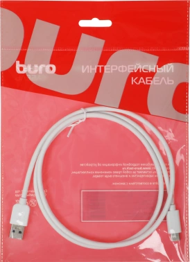 Кабель Buro BU-USB3.2-AC-1MW USB (m)-USB Type-C (m) 1м белый пакет