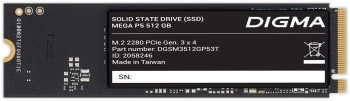 Накопитель SSD Digma PCIe 3.0 x4 512GB DGSM3512GP53T