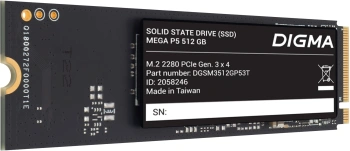 Накопитель SSD Digma PCIe 3.0 x4 512GB DGSM3512GP53T