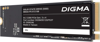 Накопитель SSD Digma PCIe 3.0 x4 512GB DGSM3512GP53T