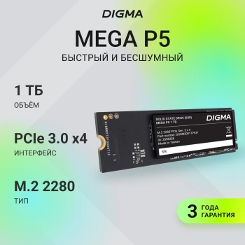 Накопитель SSD Digma PCIe 3.0 x4 1TB DGSM3001TP53T