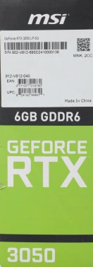 Видеокарта MSI PCI-E 4.0  RTX 3050 LP 6G