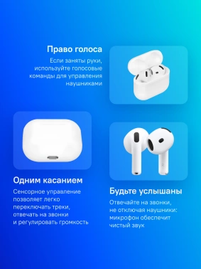 Гарнитура вкладыши Apple AirPods 4 A3050,A3053,A3058
