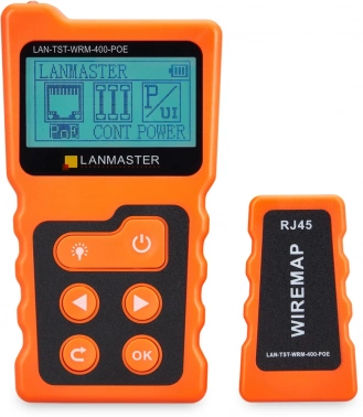Тестер кабельный Lanmaster  LAN-TST-WRM-400-POE