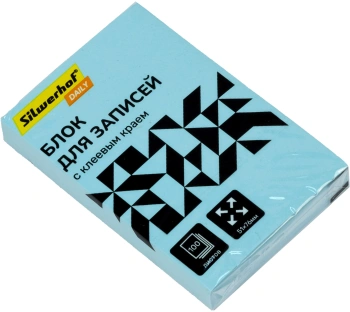 Блок самоклеящийся бумажный Silwerhof Daily 51x76мм 100лист. 75г/м2 пастель голубой