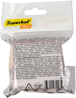 Блок самоклеящийся бумажный Silwerhof Daily 51x51мм 250лист. 75г/м2 неон 5цв.в упак. европодвес