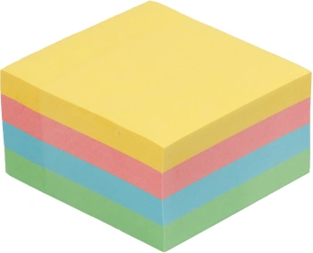 Блок самоклеящийся бумажный Silwerhof Daily 76x76мм 400лист. пастель 4цв.в упак.