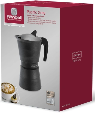 Кофеварка гейзерн. Rondell Pacific Grey RDA-1901