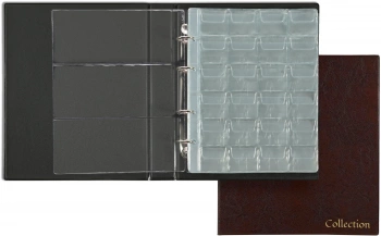 Папка на 4-х D-кольцах Silwerhof Create верт. ПВХ 0.6мм коричневый