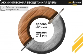 Дрель-шуруповерт Hanskonner HCD2065C