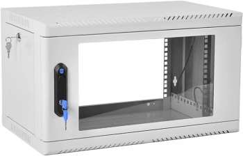 Шкаф коммутационный ЦМО (ШРН-6.350) настенный 6U 600x350мм пер.дв.стекл 200кг серый 300мм 11.43кг 180град. 345мм IP20 металл