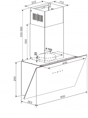 Вытяжка каминная Weissgauff Zibal 60