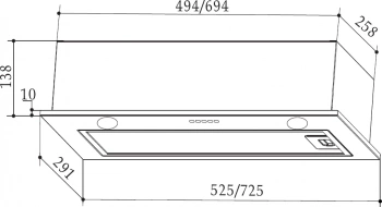 Вытяжка встраиваемая Weissgauff Fiona 60 BL