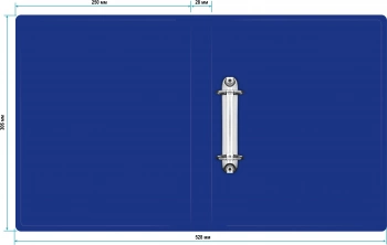 Папка на 2-х кольцах Silwerhof Eco A4 пластик 0.5мм синий