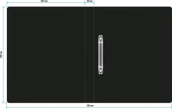 Папка на 2-х кольцах Silwerhof Eco SE-0413/2RBLK A4 пластик 0.5мм кор.18мм черный