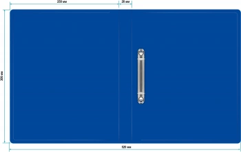 Папка на 2-х кольцах Silwerhof Eco A4 пластик 0.5мм синий