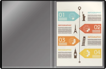 Папка с 10 прозр.вклад. Silwerhof Eco SE-V10BLK A4 пластик 0.5мм черный