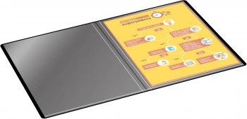 Папка с 10 прозр.вклад. Silwerhof Eco SE-V10BLK A4 пластик 0.5мм черный