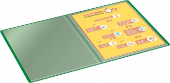 Папка с 20 прозр.вклад. Silwerhof Eco A4 пластик 0.5мм зеленый