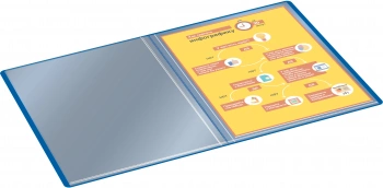 Папка с 30 прозр.вклад. Silwerhof Eco A4 пластик 0.5мм синий