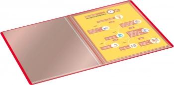 Папка с 30 прозр.вклад. Silwerhof Eco SE-V30RED A4 пластик 0.5мм красный